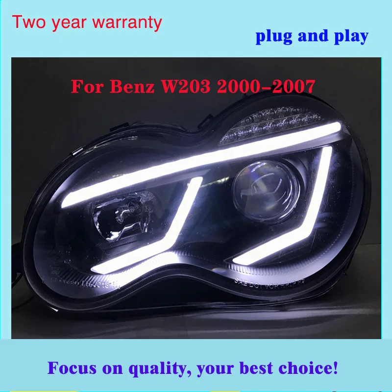 Автомобильный Стайлинг для Benz 2000 2007 год W203 C63 C200 C230 C280 C300 светодиодный Ангельские