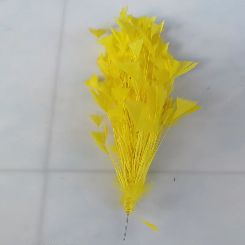 Цвет: желтый 1 пучок красивые индейки featherприблизительно 30 см свадебные корсажи Перья Ремесло для головного убора Свадебные украшения Аксессуары - Цвет: Цвет: желтый