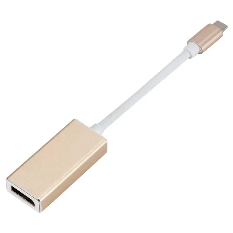 USB C-DisplayPort адаптер USB 3,1 type C-DP адаптер конвертер Поддержка 4K UHD 1080P для Macbook Pro // 634A - Цвет: Golden