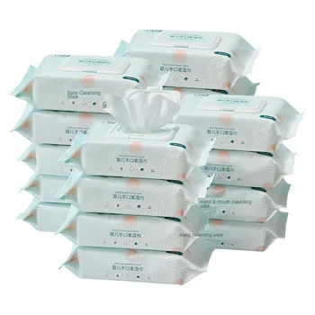 

Baby Baby and Infant Wet Wipes Newborn Special Hand Mouth Fart Wet Tissue 80 Sheets * 18 Packs