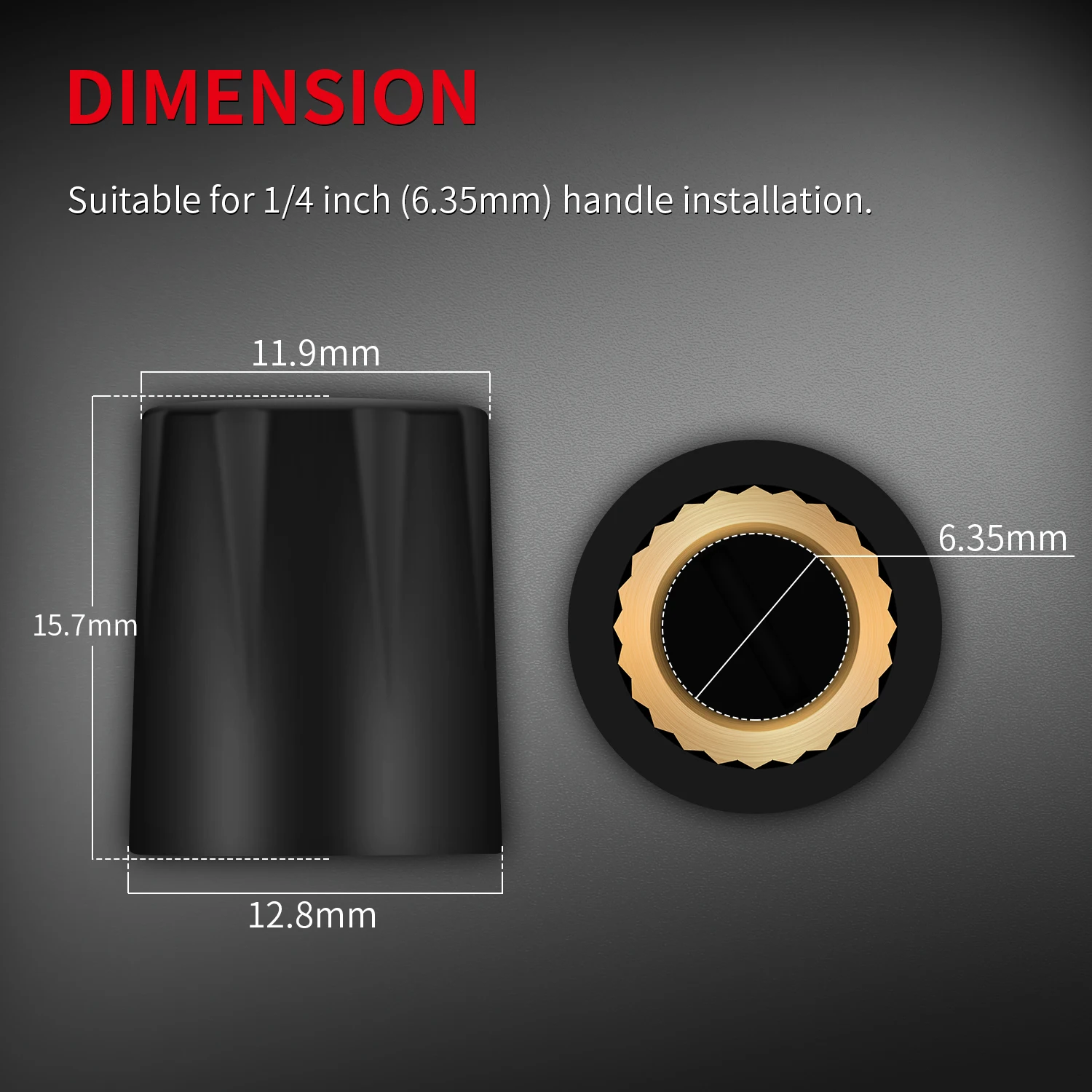 100PCS KN-1900H-S DAVIES 1900H Clone Pedal Volume Knobs With Brass Insert guitar control knobs