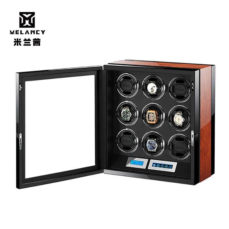 Watch Winder Holder Display 9 slots Automatic Mechanical Winding Box Jewelry Watches New Storage Case | Наручные часы