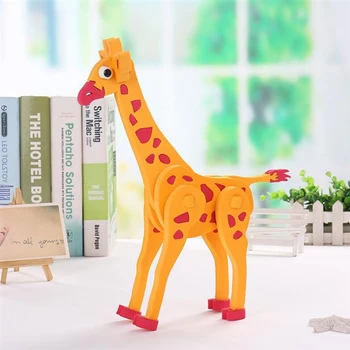 

Animals Model Kid DIY Assembled Puzzle Toy Giraffe Foam Model 3D Puzzle Jigsaw Baby Children's Educational Toy new