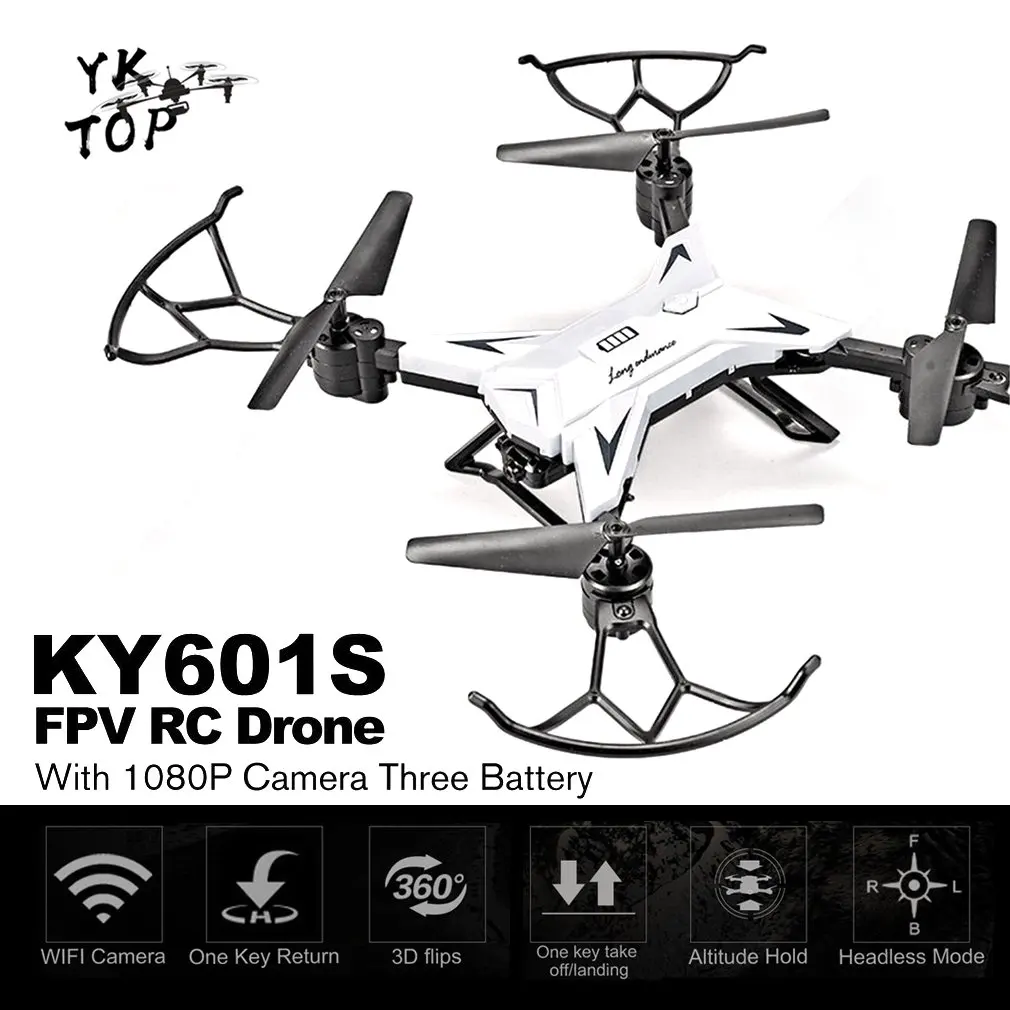RC вертолет KY601S Профессиональный Дрон с камерой HD 1080P wifi FPV Квадрокоптер Дрон игрушки для детей 15 минут время игры