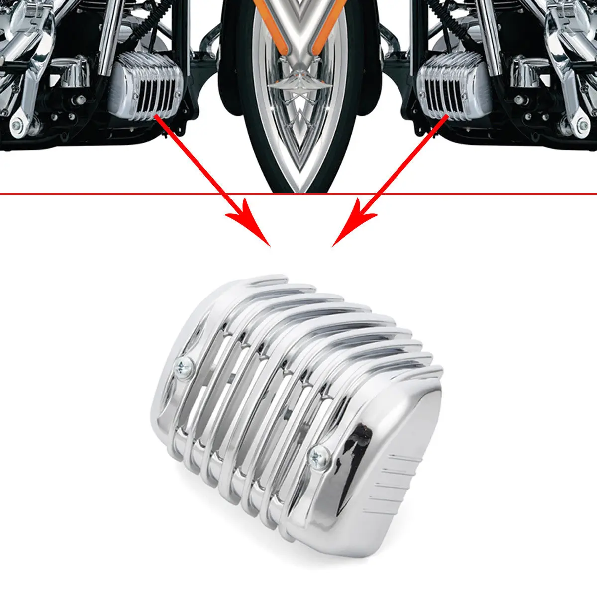 

Motorcycle Plastic Chrome Voltage Regulator Cover For Harley Softail FXS FXSB FLSTSB FXSTC