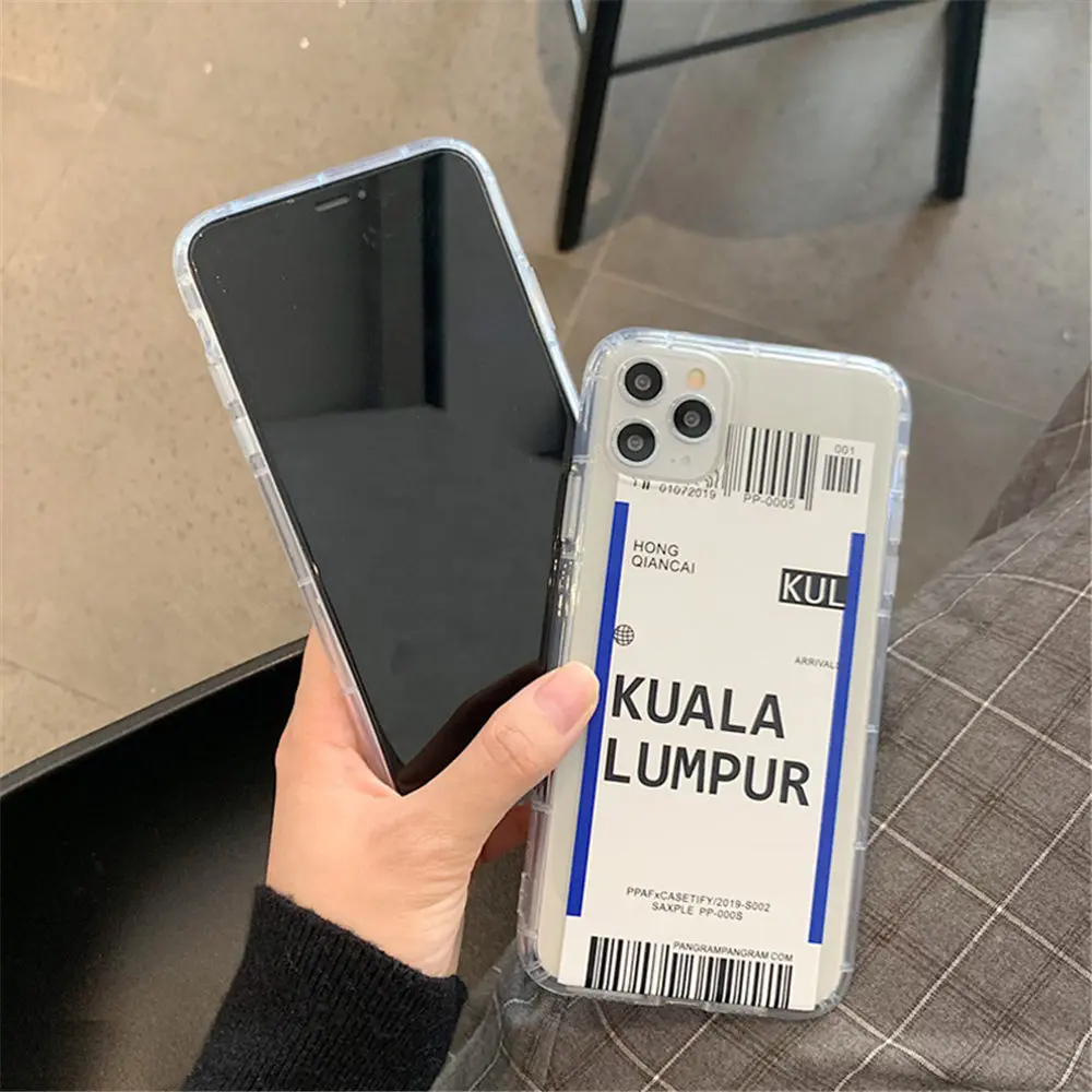 Lovebay Горячая INS этикетка штрих-код город чехол для телефона для iPhone 11 Pro XR X XS Max 7 8 Plus письмо Нью-Йорк прозрачный мягкий ТПУ задняя крышка