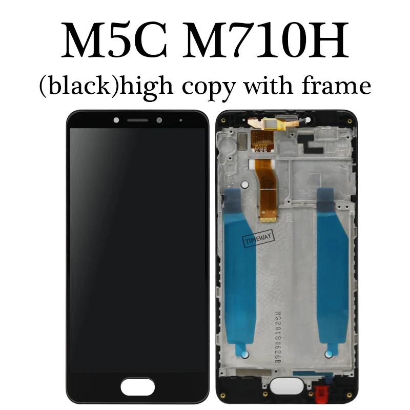 5," M5C lcd для MEIZU M5 C M5C A5 m710h lcd дисплей кодирующий преобразователь сенсорного экрана в сборе Замена для MEIZU M5C - Цвет: AAA black frame