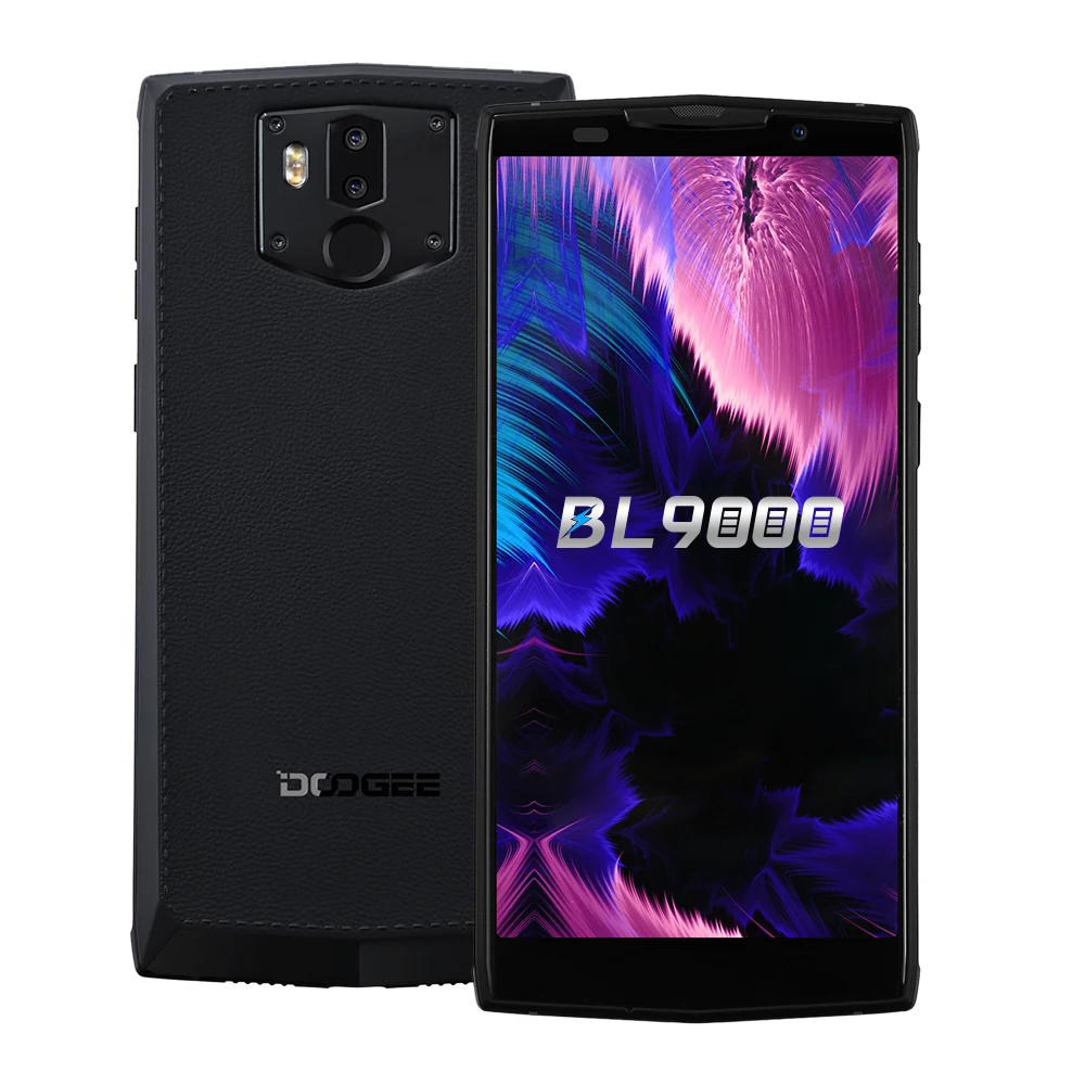 DOOGEE BL9000 смартфон 5V5A Flash Charge 9000 мАч Беспроводная зарядка 6 ГБ 64 Гб Helio P23 Восьмиядерный 5,9" FHD+ Android 8,1