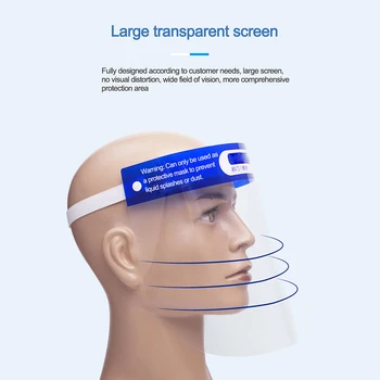 

Wakeforyou In Stock Cross-border protective mask HD transparent double-sided anti-fog anti-foam isolation protection