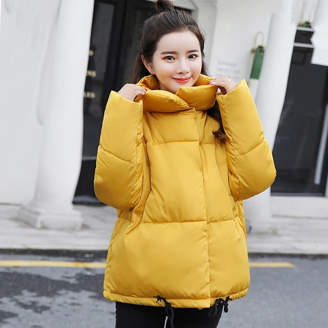 2019 Stand Hard Winter Jackets Women Breasted Buttons Padded Walker Reef Female Short Parka Mujer Invierno _ AliExpress Mobile