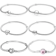 Желаемое сердце Розовый Цветущий Георгин Кастель изящный Лук Пряжка для браслета на запястье Fit бусины из стерлингового серебра 925 Шарм Европа ювелирные изделия