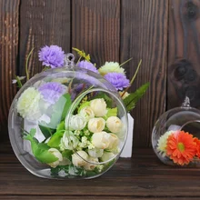 Новинка, хит, креативная подвесная стеклянная ваза-шар, цветочный горшок для растений, Террариум, контейнер, Декор для дома и офиса, подвесная стеклянная ваза