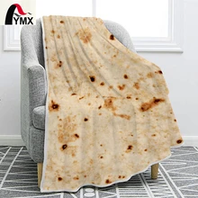 FYMX Mexican Tortilla Throw Blanket Printing Interesting Creative Soft and Comfortable Funny Flannel Blanket christmas snowscape moon flannel throw blanket