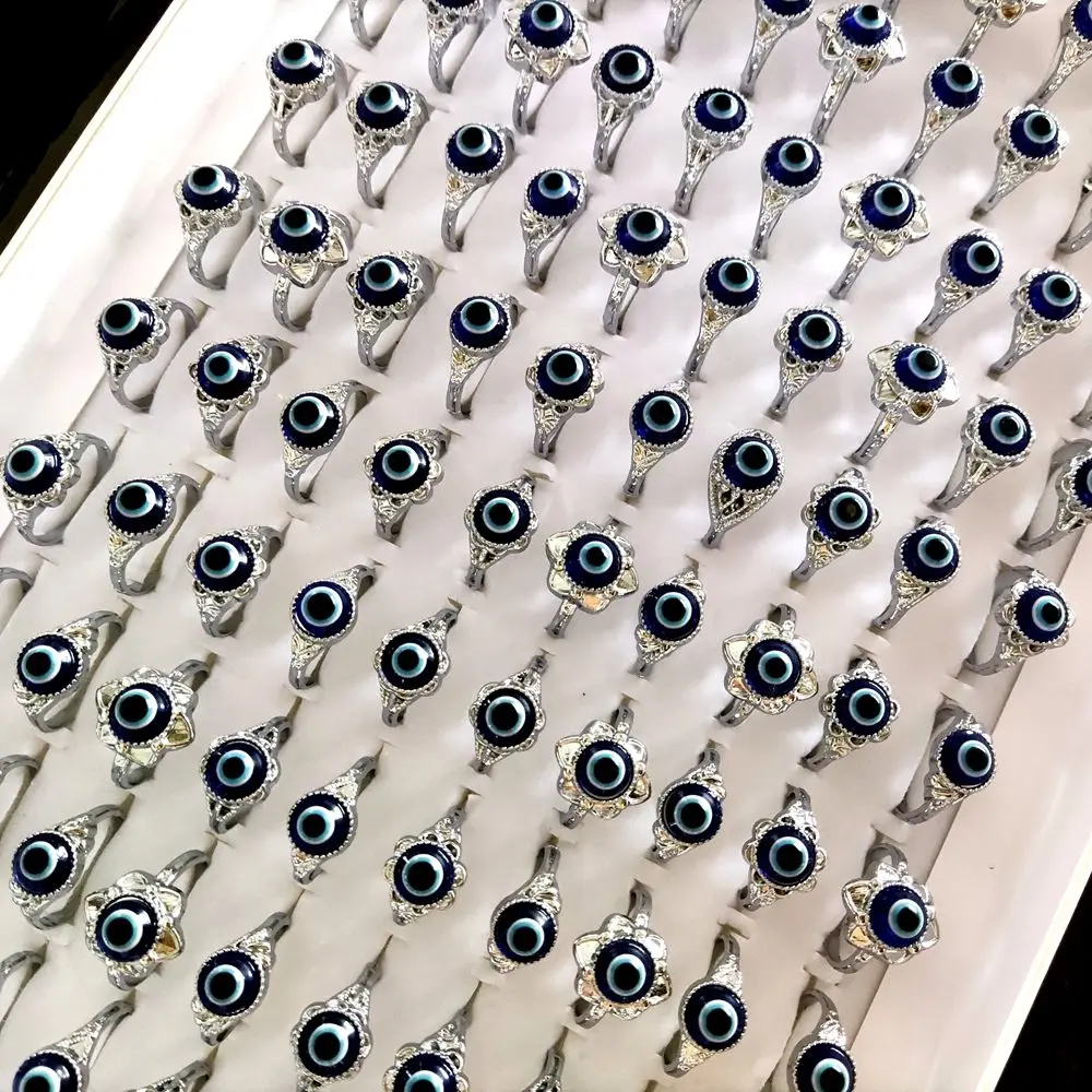 Evil Devil's Eye Ring Vintage Alloy Male Female Jewelry 50pcs Finger ring