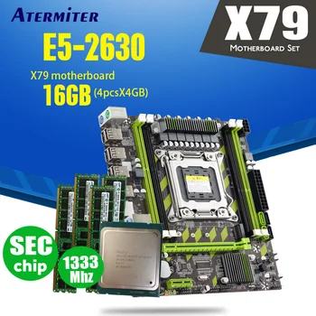 

Atermiter X79 X79G motherboard LGA2011 combos E5 2630 SR0KV CPU 4pcs x 4GB = 16GB DDR3 RAM 1333Mhz PC3 10600R