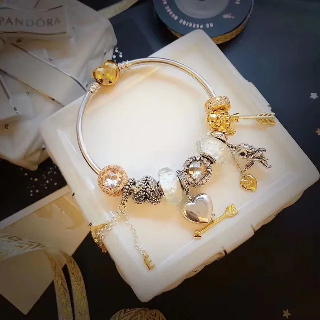 US $70.07 Quality Original : Sterling Silver Love Archery Clasp Bracelet Free Shipping