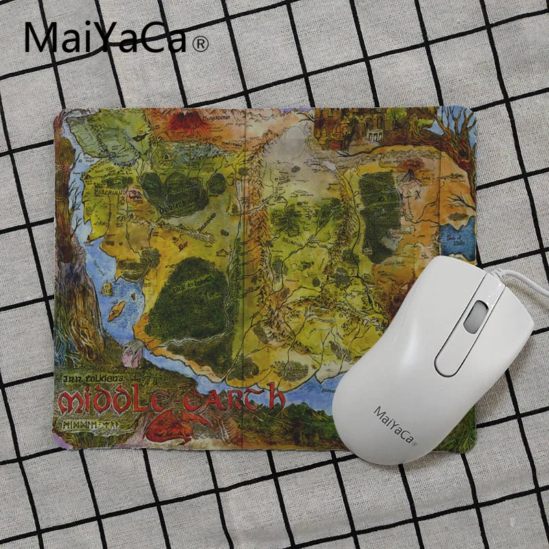 18x22cm MaiYaCa Властелин колец карта Средиземья комфорта маленькая Мышь коврик для мыши DIY Роскошный Высококачественный протектор игровой коврик для мыши с изображением - Цвет: 18x22cm