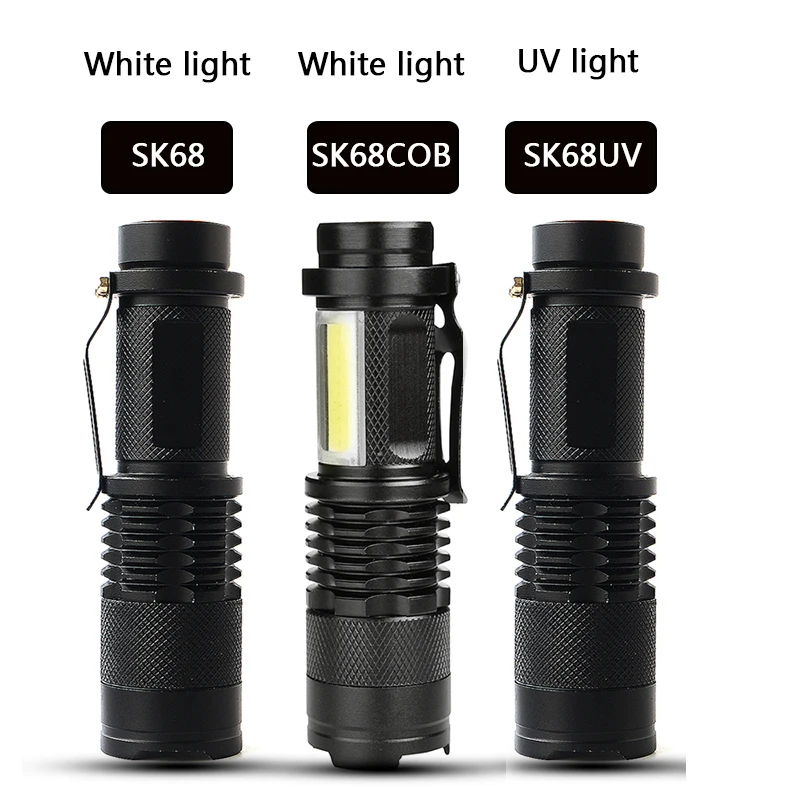 Litwod Z35 SK68C LED MINI Flashlight XPE COB Zoom Waterproof Aluminum 4 Modes Torch use 14500 or AA Battery For Camping working