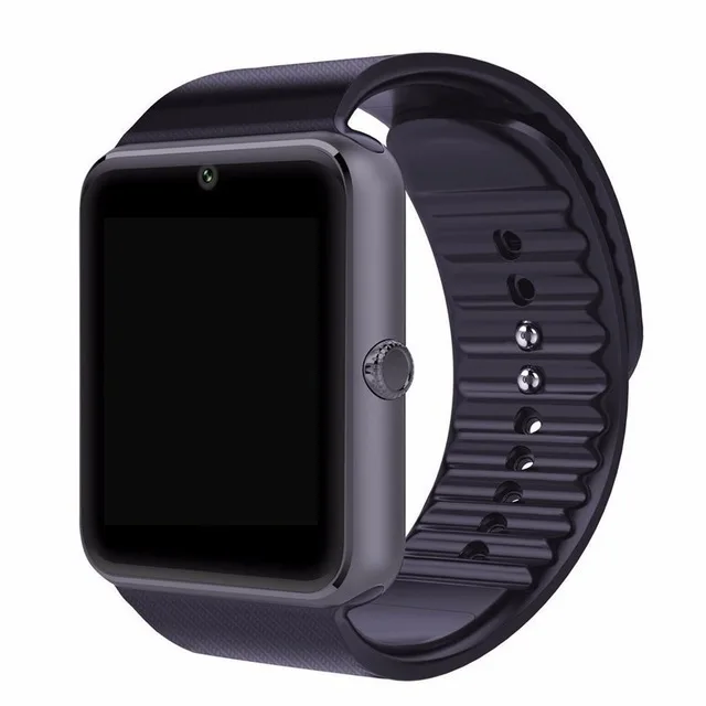 BlackBlack Смарт-часы BaySerry GT08, синхронизация уведомлений, поддержка sim-карты TF, Bluetooth, разъем для телефона Android, умные часы из сплава - Цвет: BlackBlack