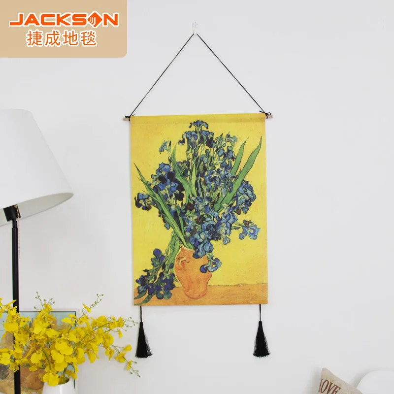 

A Generation of Fat Jiecheng Rug Hanging Painting Tapestry Living Room Library Decorative Painting Van Gogh Oil Painting Wall Oc