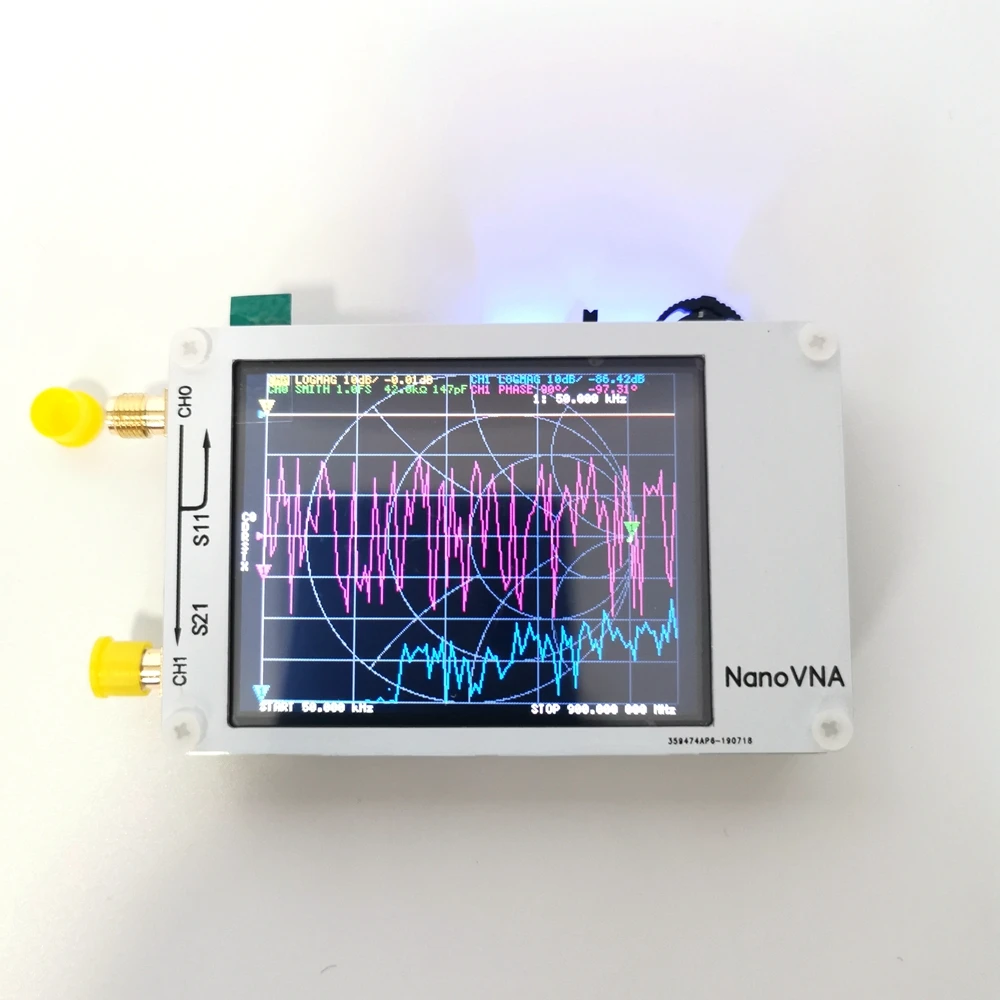 NanoVNA векторный сетевой анализатор цифровой сенсорный экран коротковолновой MF HF VHF UHF антенный анализатор стоящая волна с батареей