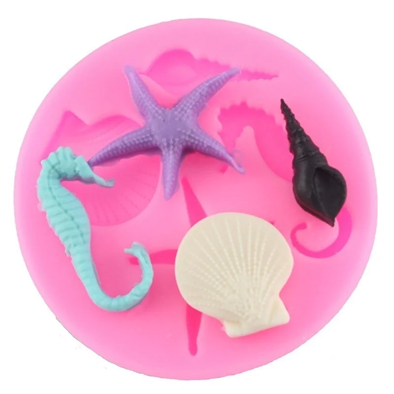 Sea Life Stlye силиконовая форма для конфет и шоколада глина мастика сахар помадки