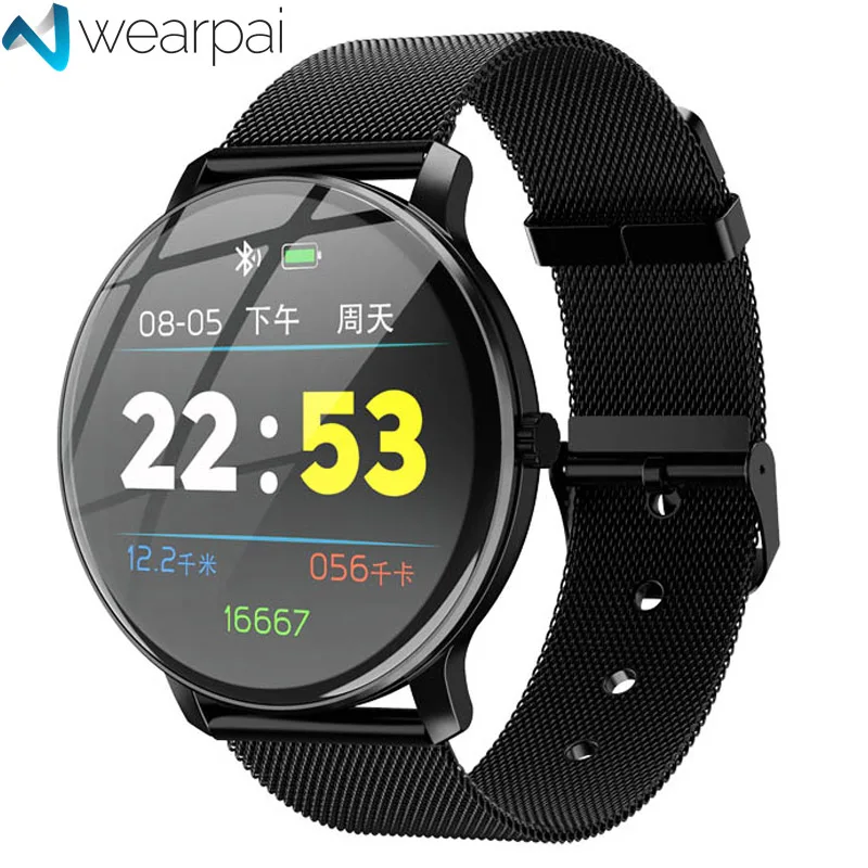 Wearpai R88 новейший умный браслет круглый экран Bluetooth Калорий пульсометр кровяное