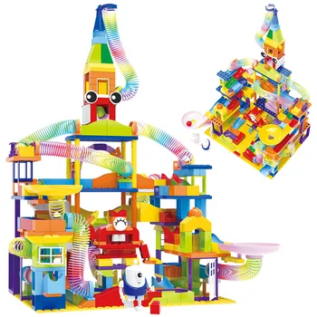 

Building Blocks DIY Big Size Blocks Paradise Fun Land Bricks Creator Toys Creator Marble for Children Kids Gift Race Run 525 PCS