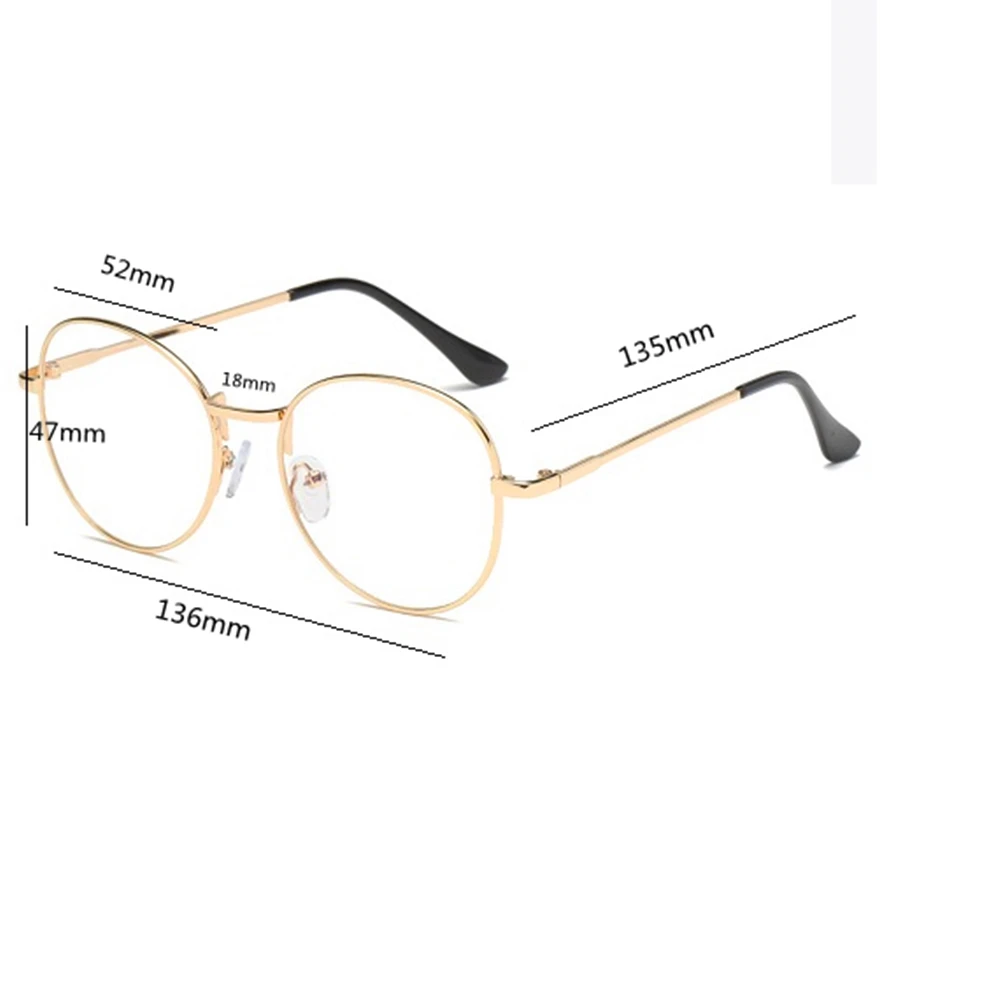 Очки в металлической круглой оправе унисекс женские очки с защитой от