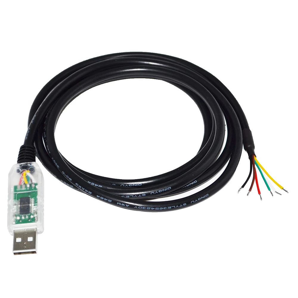 Przemysłowy CHIP FTDI FT232RL konwerter USB do RS485 6-rdzeniowy 6PIN kabel komunikacyjny dane GND A + B- 120R USB-RS485-WE-5000-BT