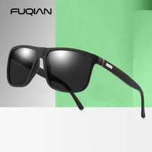 FUQIAN роскошные солнцезащитные очки мужские поляризованные Модные Дизайнерские квадратные пластиковые солнцезащитные очки водительские солнцезащитные очки