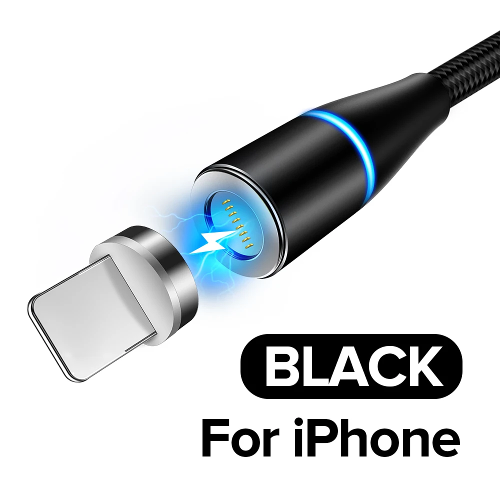 3A 1M Magnetic Cable QI 10 Вт Беспроводная зарядка автомобильное зарядное устройство Быстрая зарядка автоматический зажим-держатель для iPhone 8X11 samsung S10 9 huawei Honor Xiaomi - Цвет: 3A 1M Magnetic Cable