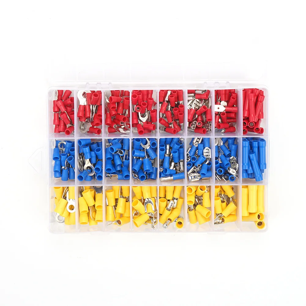 

Cross Border Electricity Supplier for 225/400PCS Cold Compression Terminal Combination Terminal Suit Cold Press Terminal Boxed
