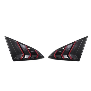 

1 Pair Side Air Vent Window Louver Cover Gloss Black For Honda Civic 2016-20