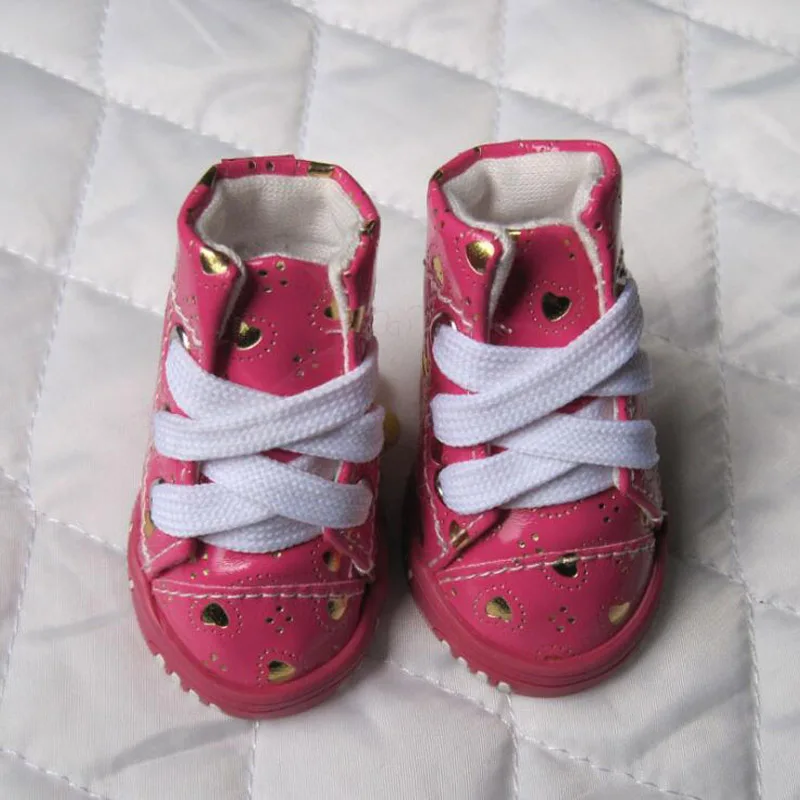 Pink 4 шт./компл. нескользящая обувь для домашних собак s m esh Puppy Спортивная Осенняя водонепроницаемая обувь с сердцем для плюшевого французского бульдога XS s m L XL - Цвет: Pink