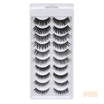 

10Pairs Mixed False Mink Eyelash 3D Strip Supernatural Lifelike Handmade Lashes Thicking Extension Faux Eyelashes Makeup