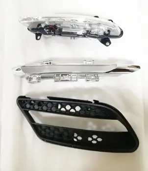 

For Mercedes-Benz AMG w204 C200 C260 C300 Car Front Bumper Grill Molding LED Fog Light Daytime Running Light Fog Lamp