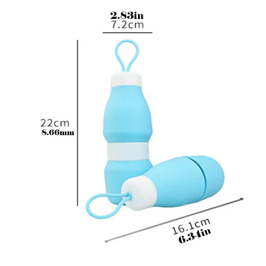 Large Capacity Silicone Folding Kettle Outdoor Portable Telescopic Kettle Climbing Sports Water Bottle