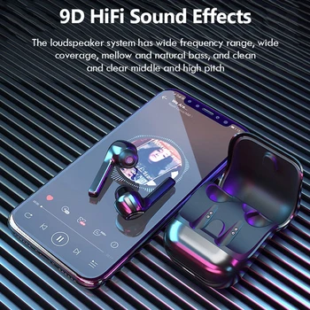 

G9 MINI Wireless Bluetooth Earphones Sports Lightweight Case Touch Fingerprint In-ear Fashion Earbuds w/ Microphone