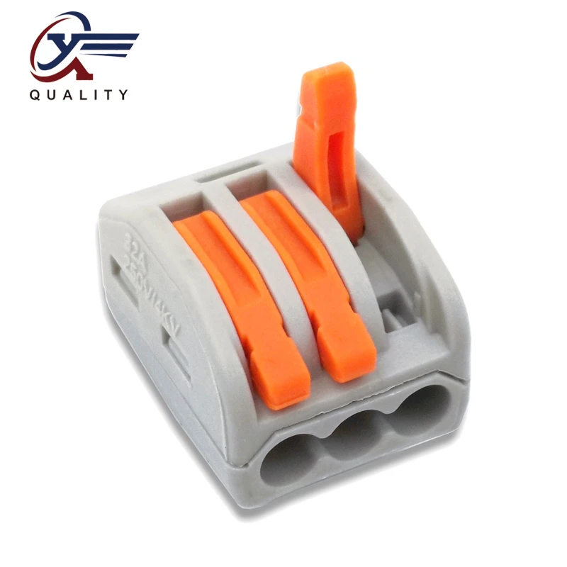 

30/50/100 PCS/lot PCT-213/ 222-213 mini fast wire Connectors Universal Compact Wiring Connector push-in Terminal Block