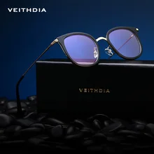 Винтажная оправа для очков VEITHDIA, модная оптическая оправа с прозрачными стеклами, для мужчин и женщин, модель 1232