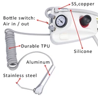 Unité de Turbine dentaire Portable, fonctionne avec compresseur d'air, seringue à 3 voies, 2/4 trous, équipement de blanchiment des dents, coque en plastique 4