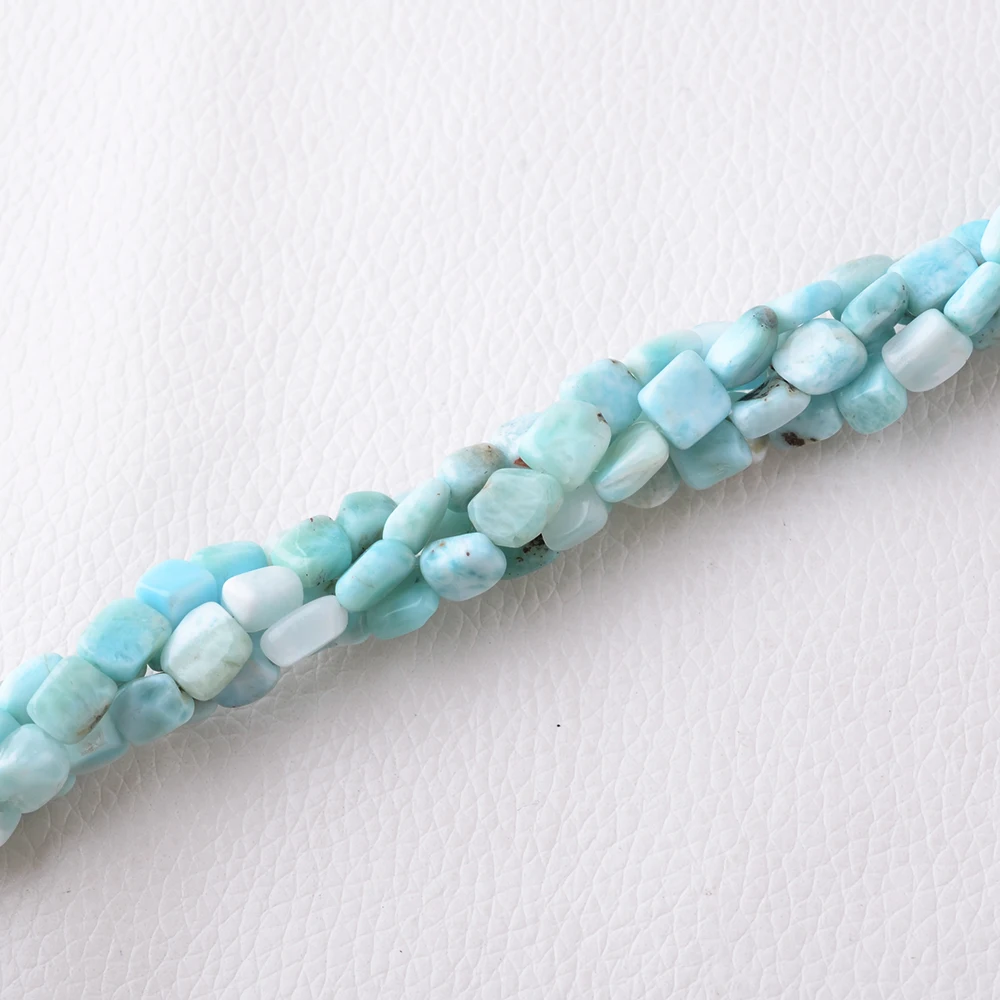 5-6mm Natural Larimar Nugget Stone Beads 15