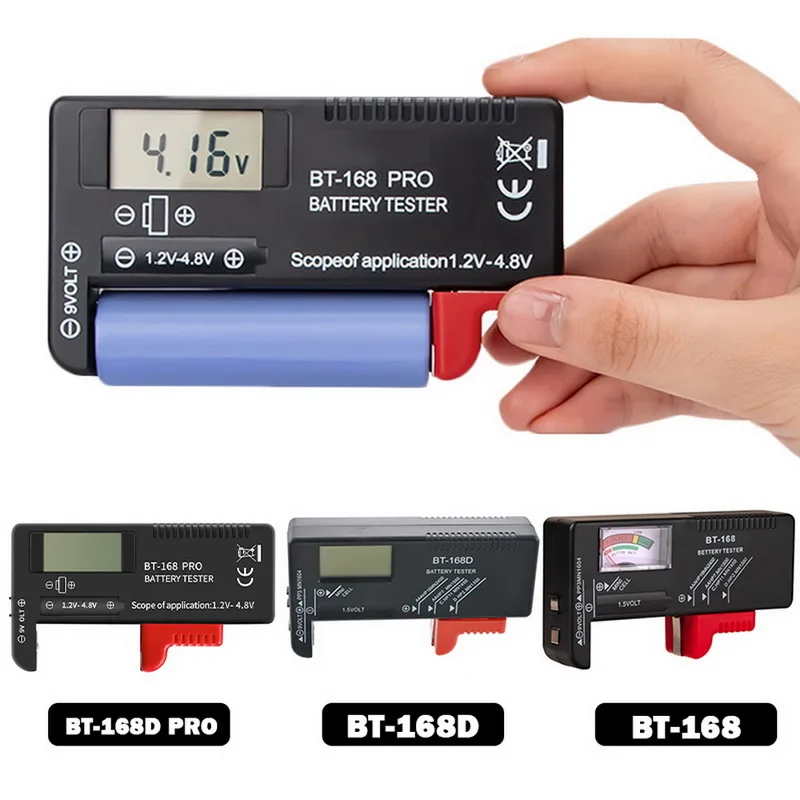 BT168 PRO Digital Battery Capacity Tester for 18650 14500 Lithum 9V 3