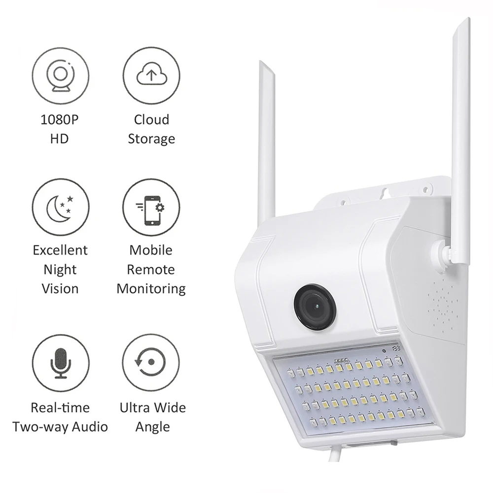 1080P беспроводная WiFi IP камера 2MP настенная лампа безопасности наружная