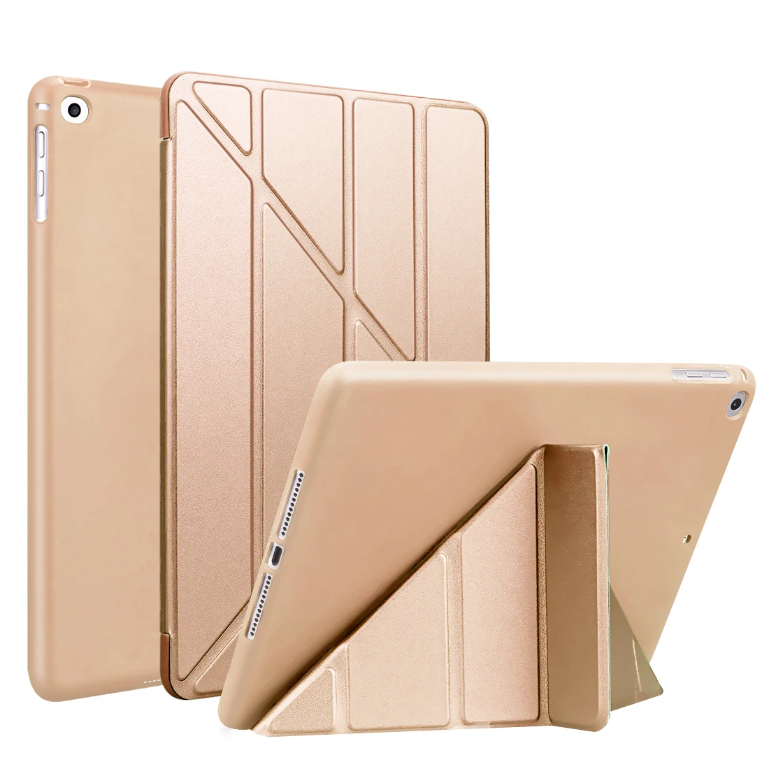 Gold Для iPad Pro 10,5 чехол /iPad Air 3 чехол искусственная кожа и силикон задняя крышка смарт чехол Funda HY004 - Цвет: Gold