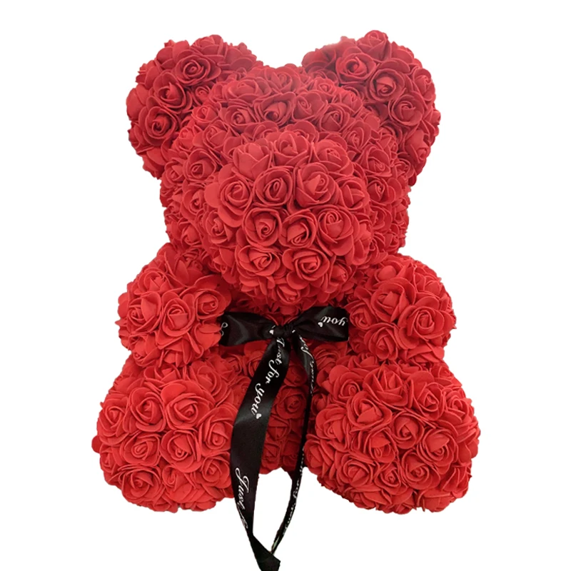 Red Rose Bear 40cm Artificial Rose Teddy Bear For Valentine’s Day Birthday