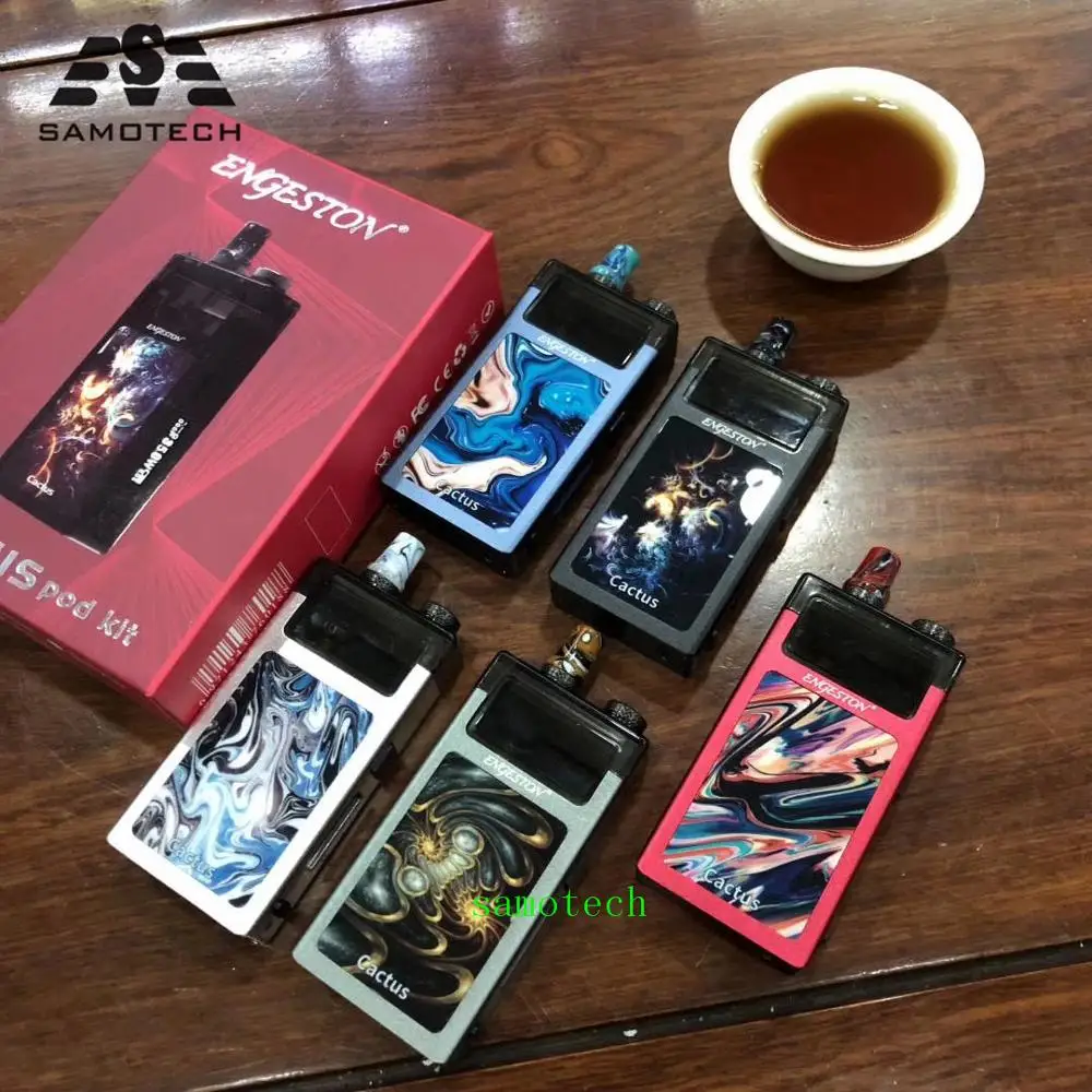 

Newest cactus 35W Adjustable box mod vape 950mah Battery Refill Pod Cartridges OLED Screen Display Watt E-Cigarette vs Kyln 30W