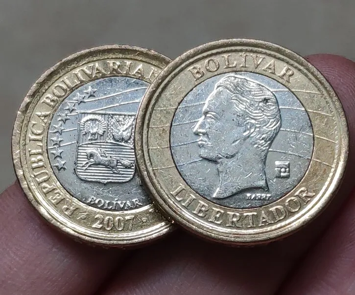 24 мм Bolivar, натуральная монета, оригинальная коллекция - Цвет: 2007