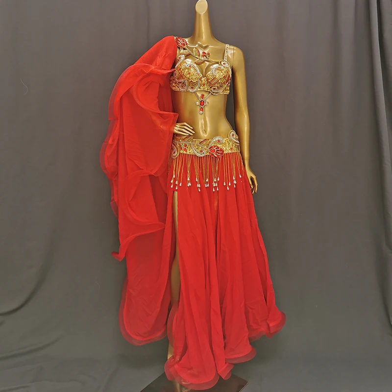 Hot Sale New Professional Sequined Belly Dance Clothing Performance